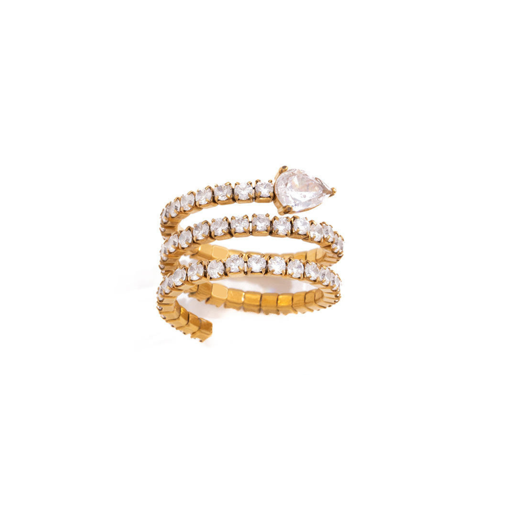 Lunara Spiral Zircon Ring
