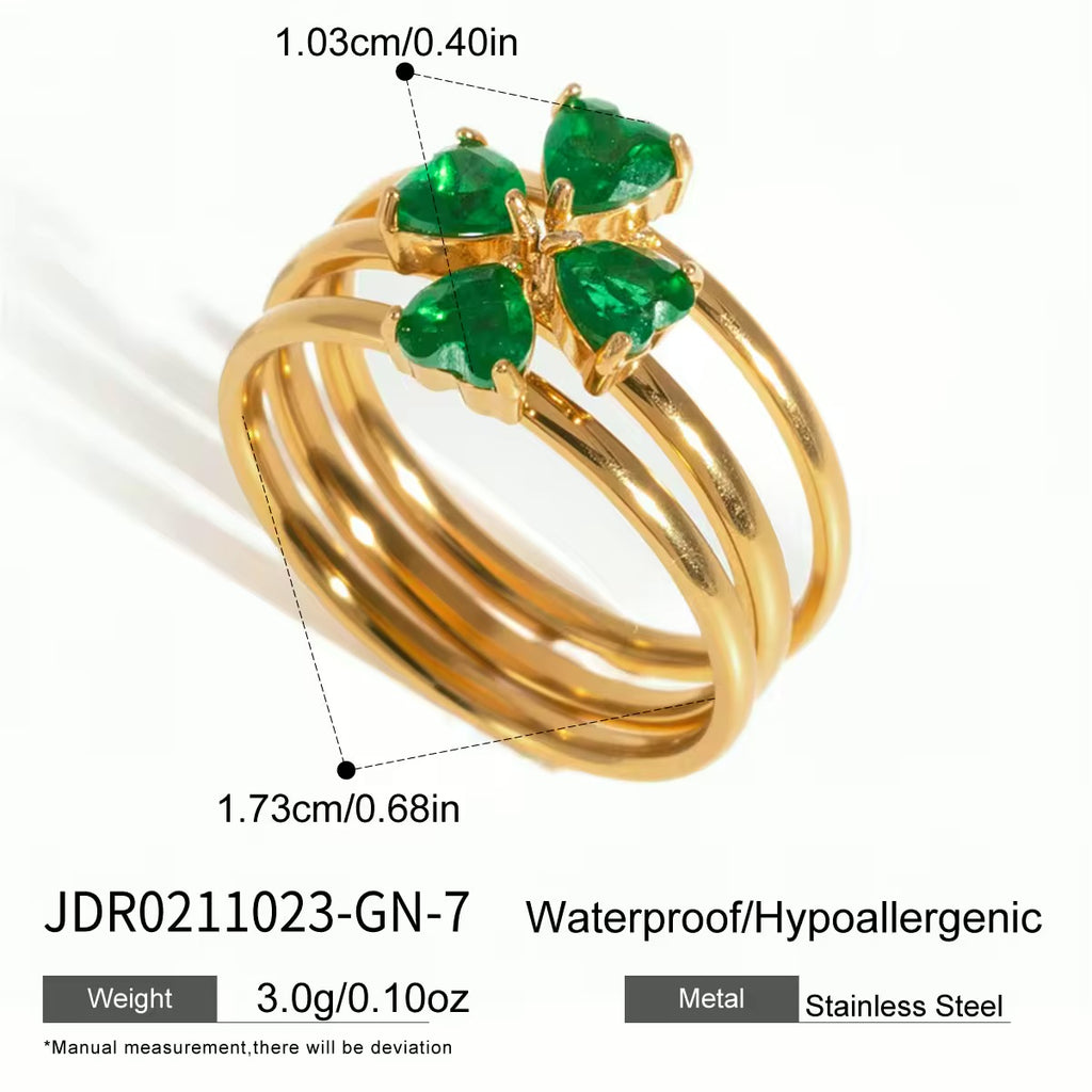 Floréa Ring Set – Emerald