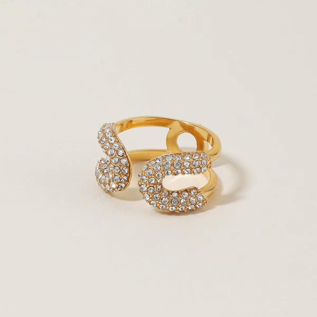 Virelle Crystal Pavé Open Ring