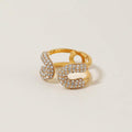 Virelle Crystal Pavé Open Ring