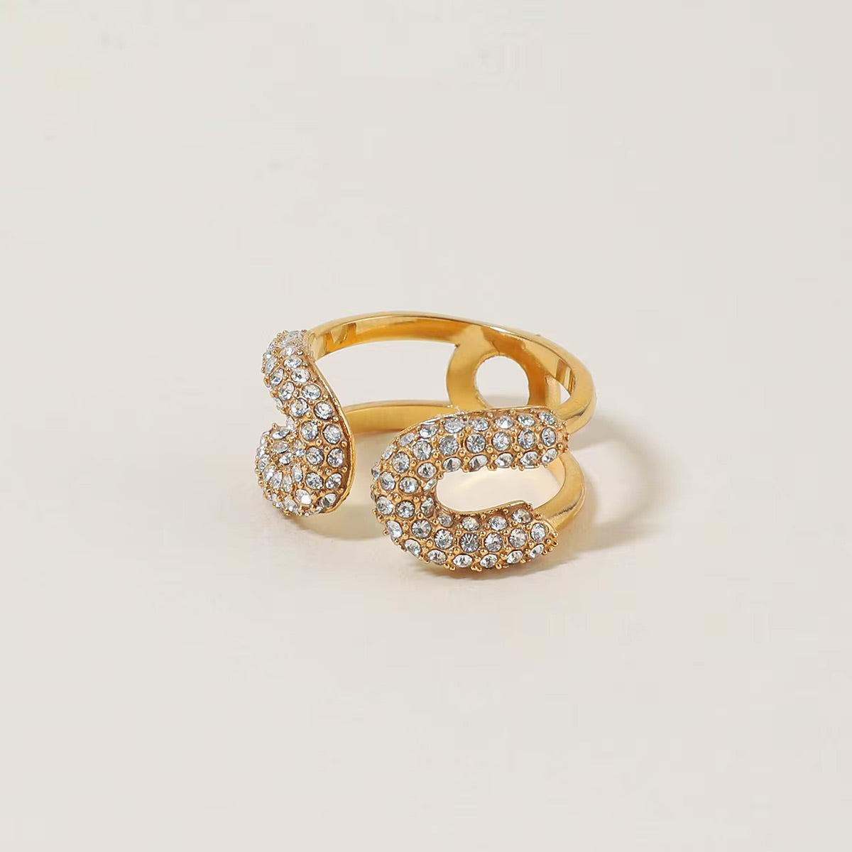 Virelle Crystal Pavé Open Ring