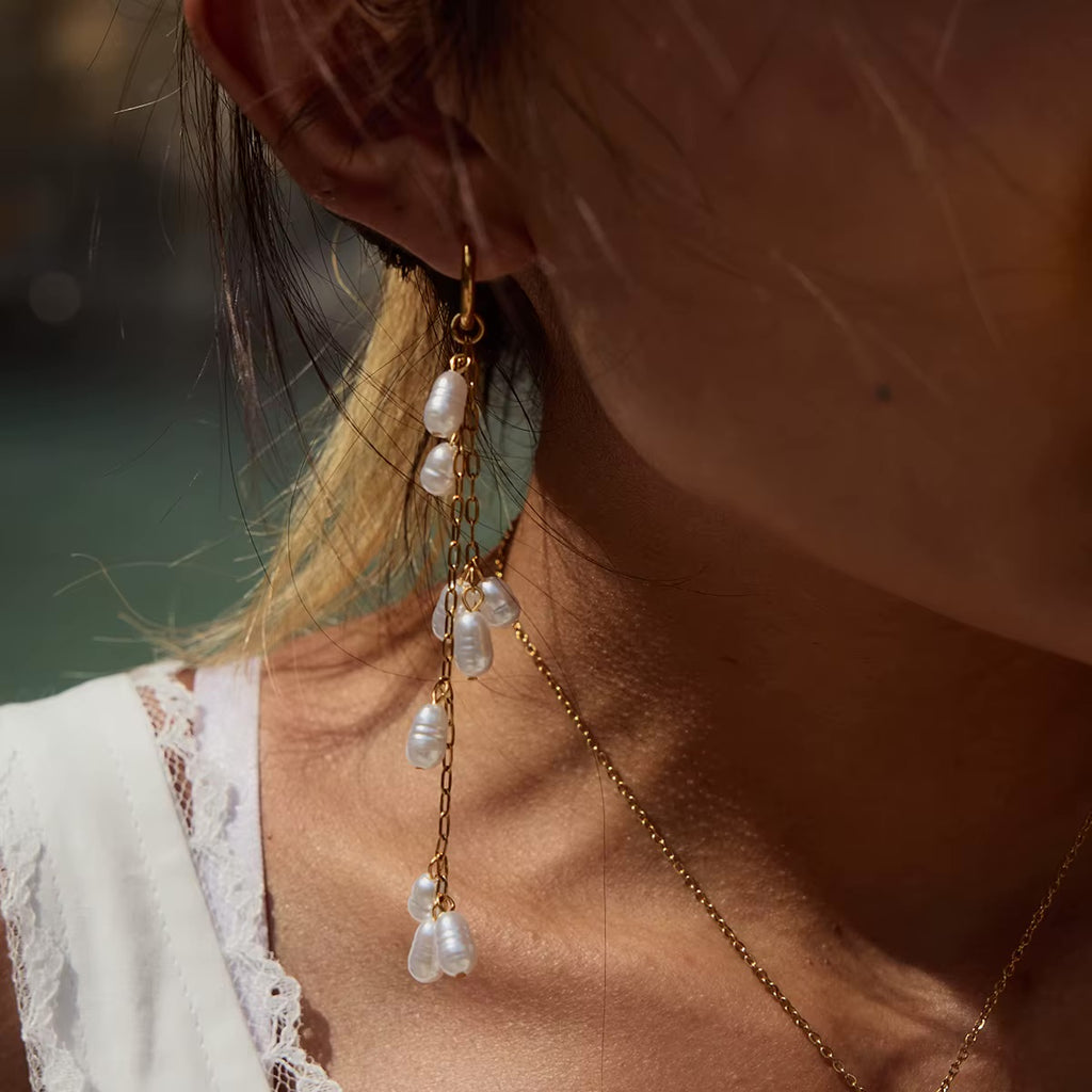 Elara Pearl Drop Earrings