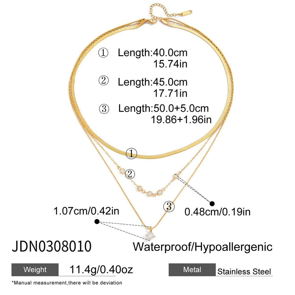 Lunelle Layered Zircon Necklace