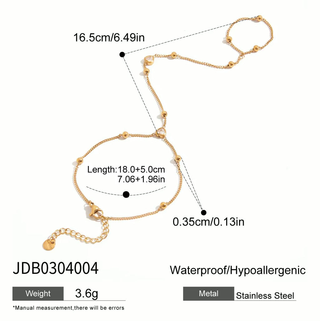 Serenelle Heart Hand Chain Bracelet