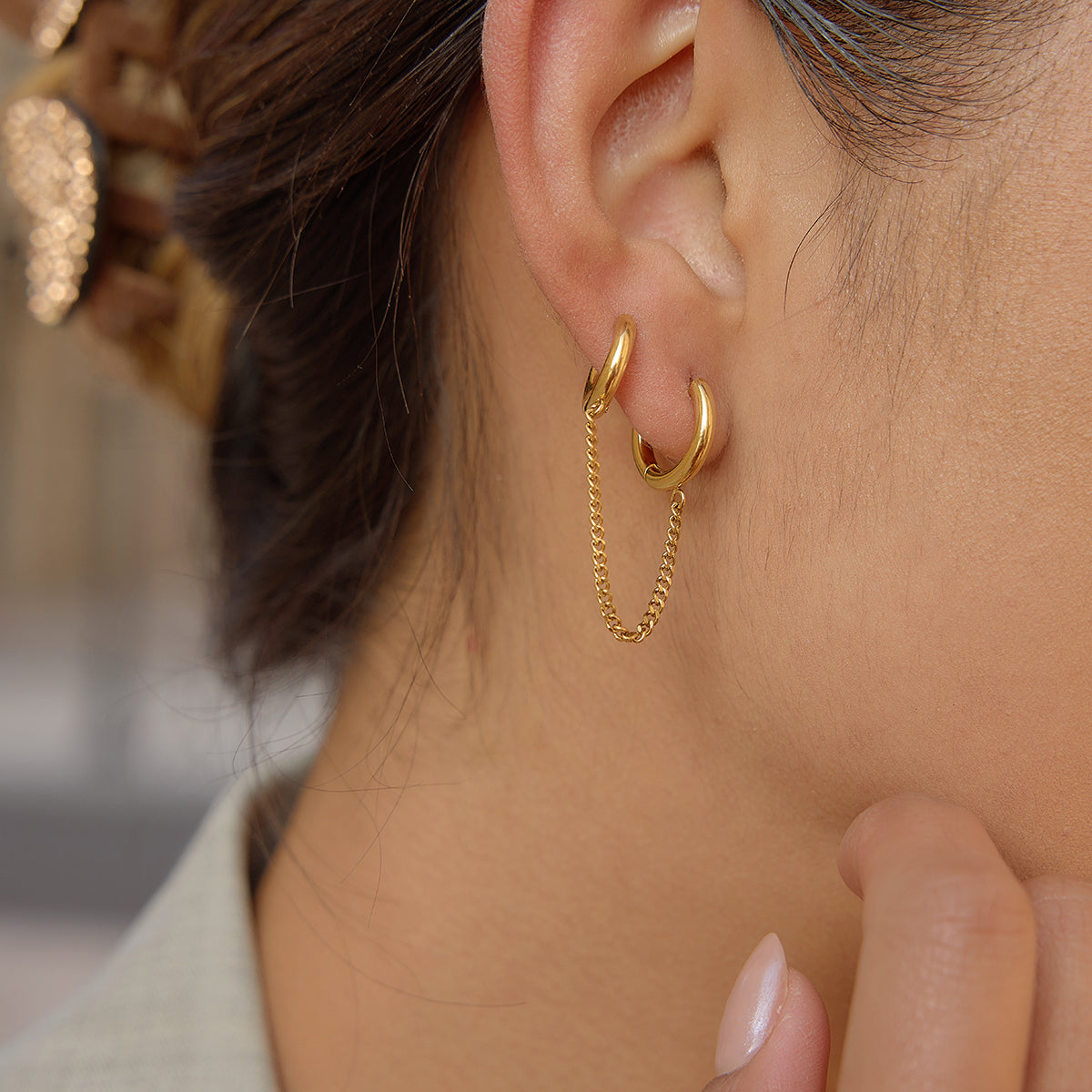 Serelle Chain Hoops Earrings