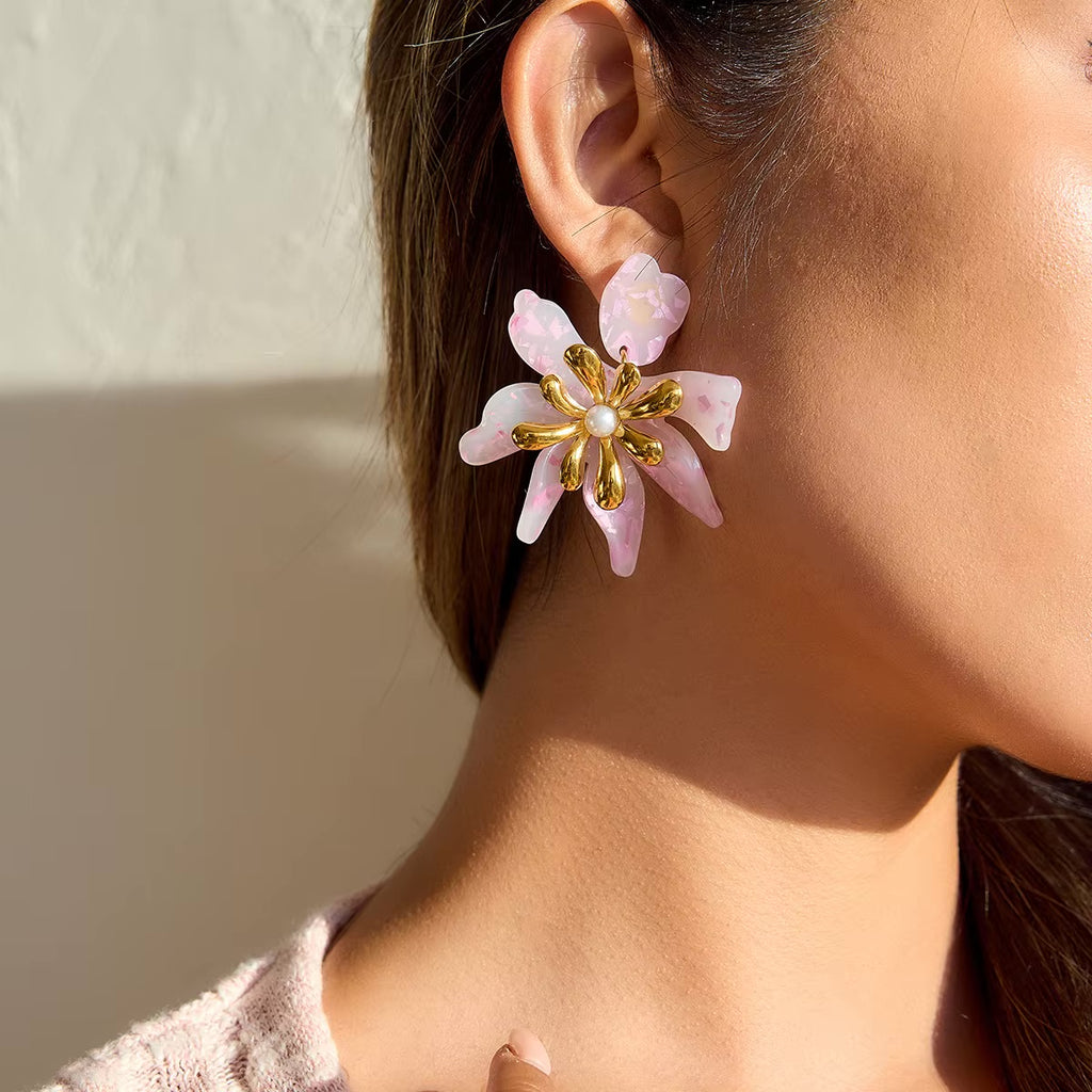 Roselle Bloom Earrings
