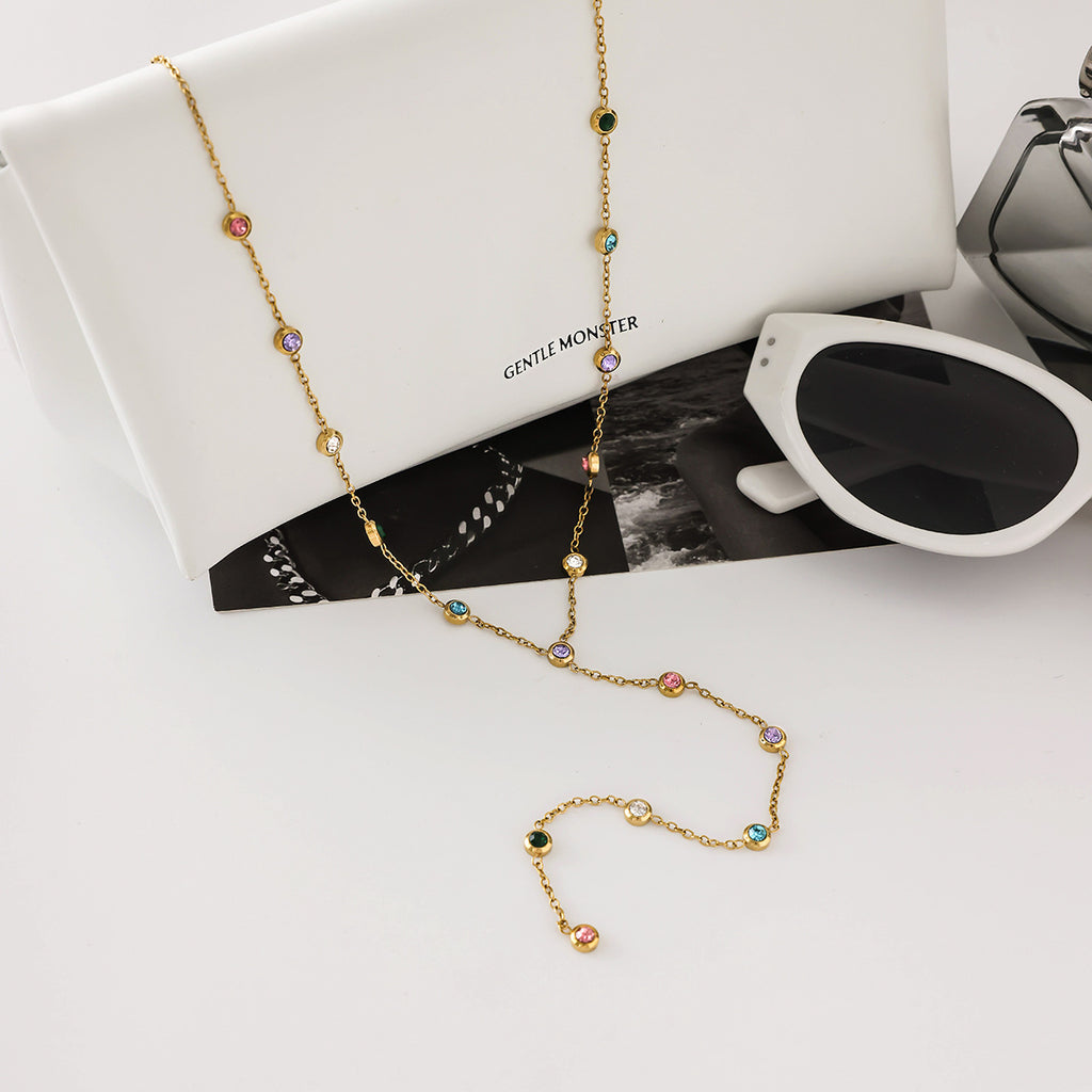 Aurora Multi-Stone Drop Necklace