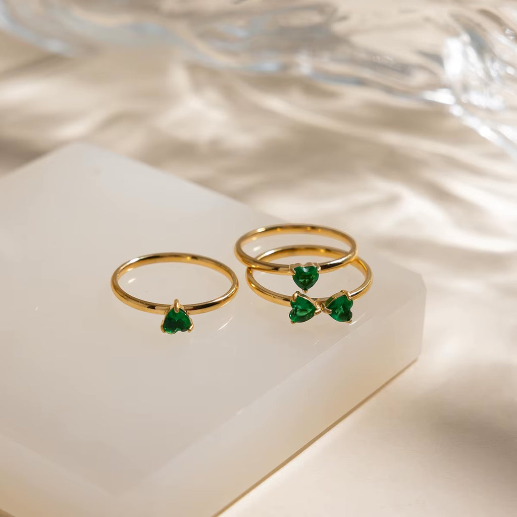Floréa Ring Set – Emerald