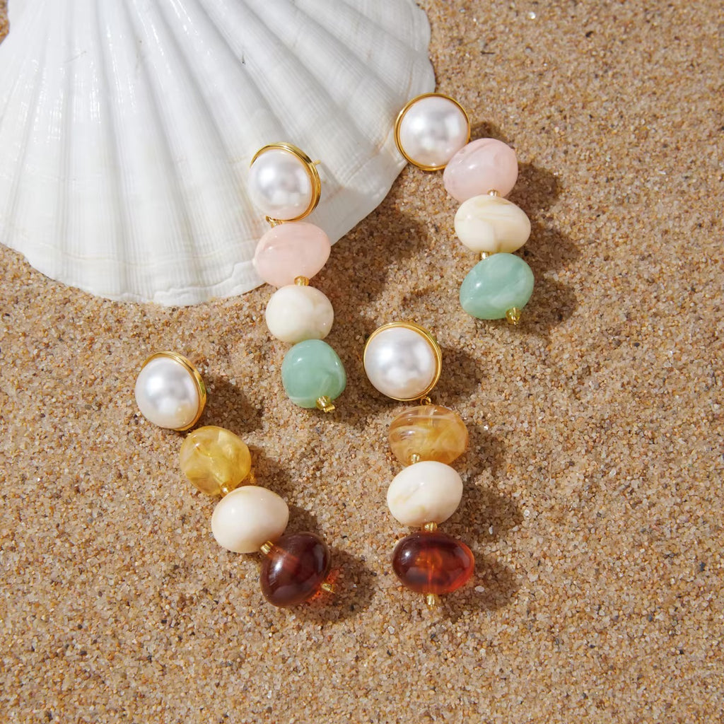 Virelia Cascade Earrings – Mint