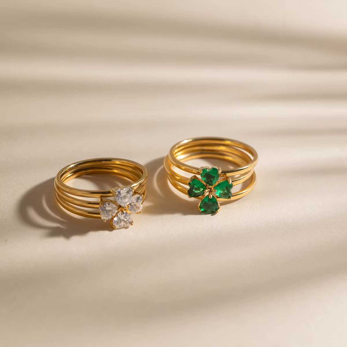 Floréa Ring Set – Emerald
