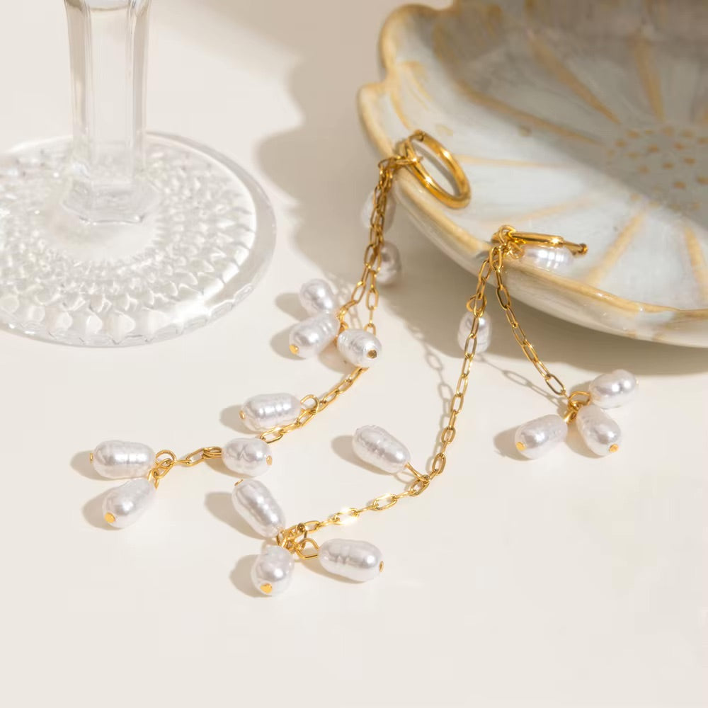 Elara Pearl Drop Earrings