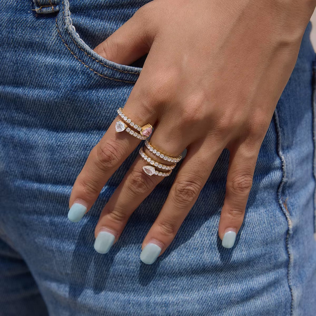 Lunara Spiral Zircon Ring