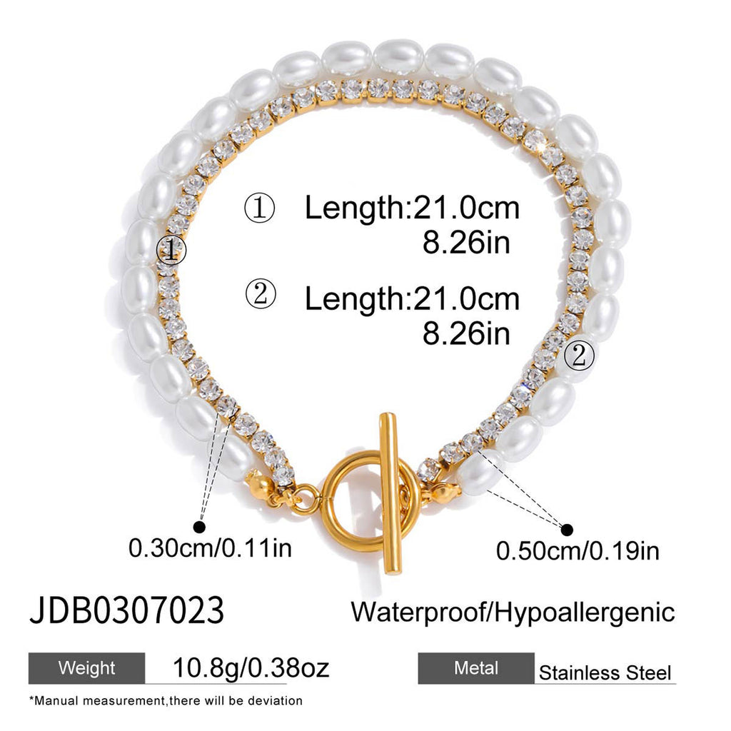 Célina Pearl Toggle Bracelet