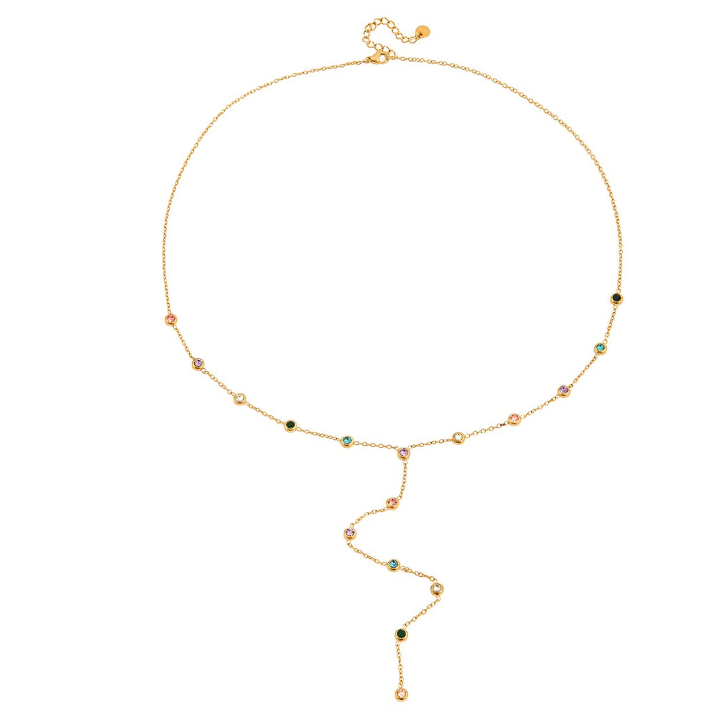 Aurora Multi-Stone Drop Necklace
