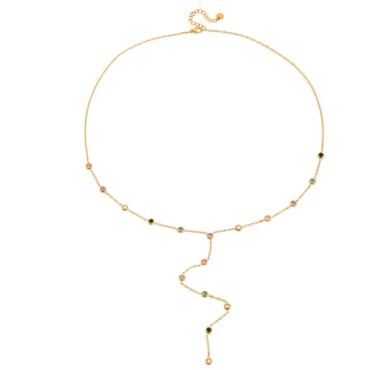 Aurora Multi-Stone Drop Necklace