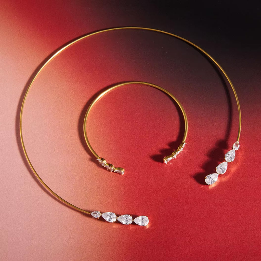 Elisse Waterdrop Necklace & Bracelet Set