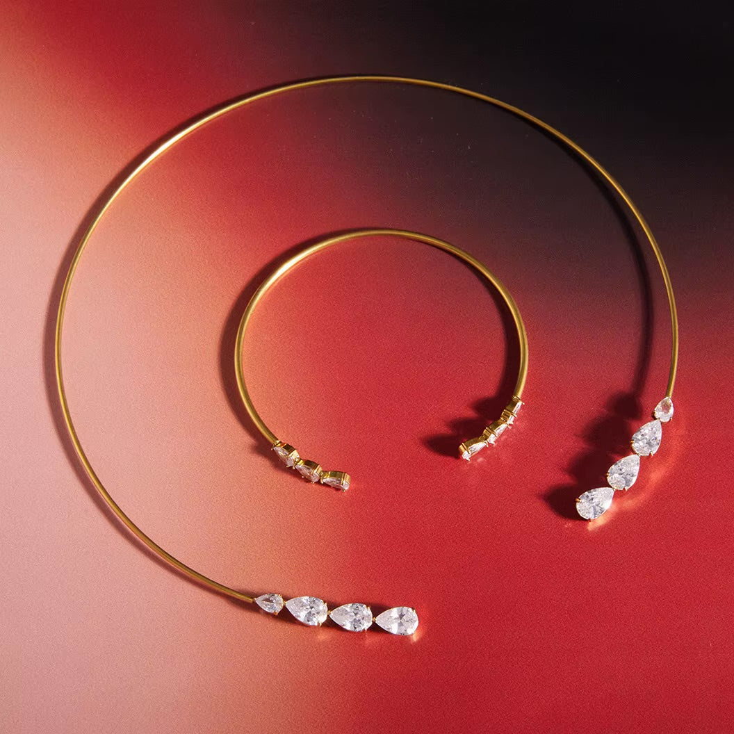 Elisse Waterdrop Necklace & Bracelet Set