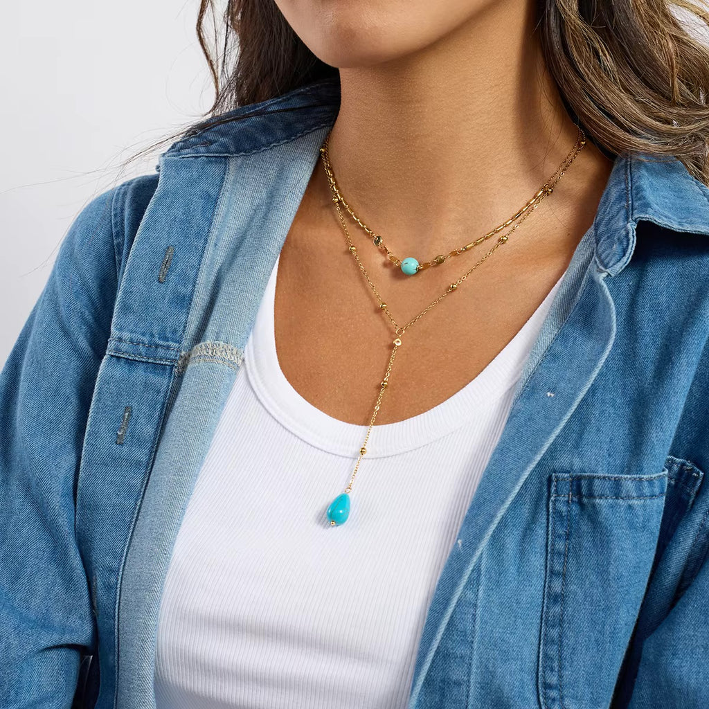 Azelle Turquoise Layered Necklace