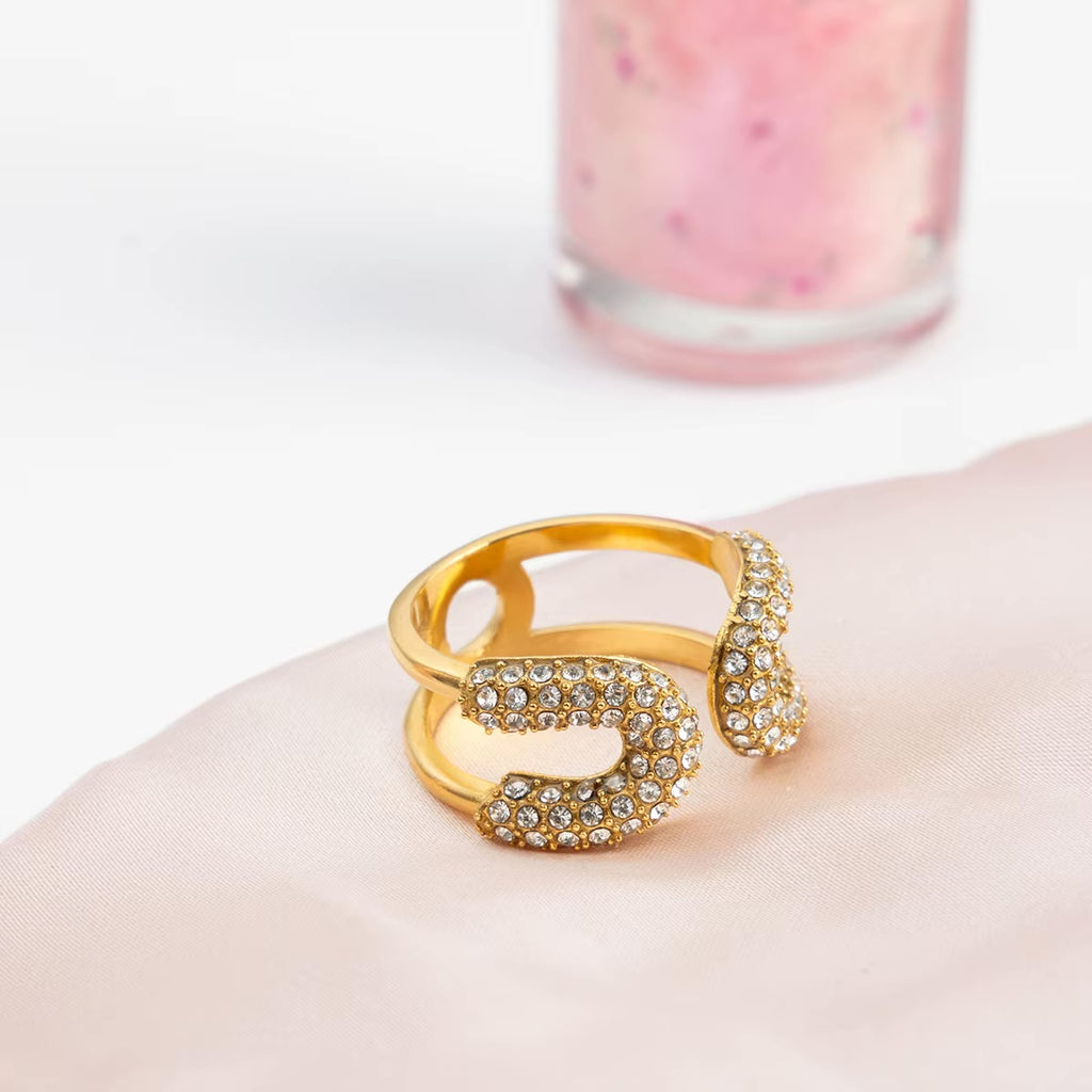 Virelle Crystal Pavé Open Ring