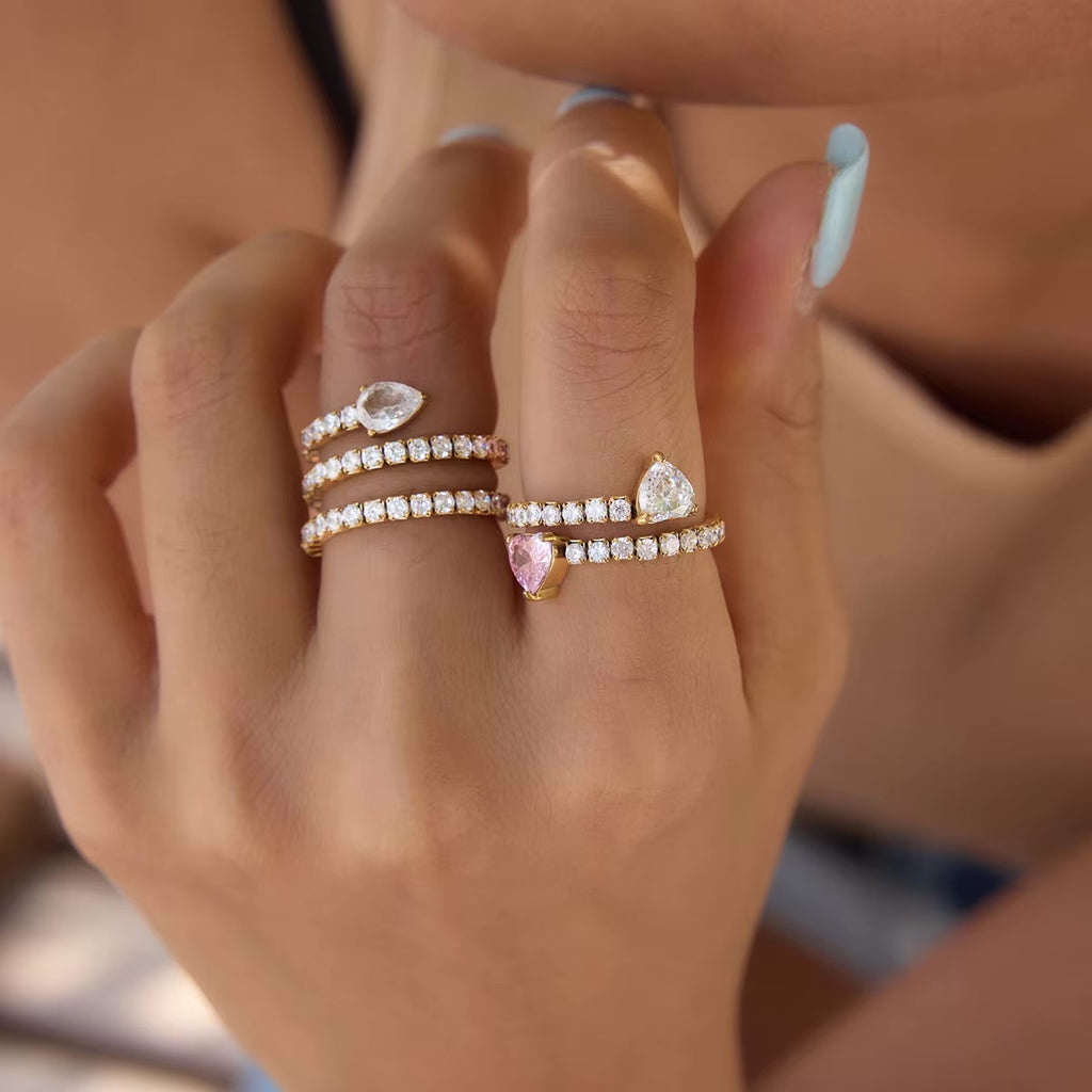 Lunara Spiral Zircon Ring