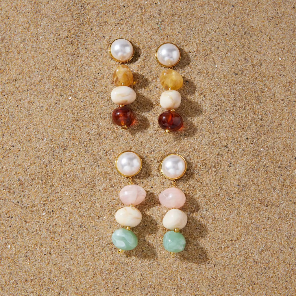 Virelia Cascade Earrings – Mint