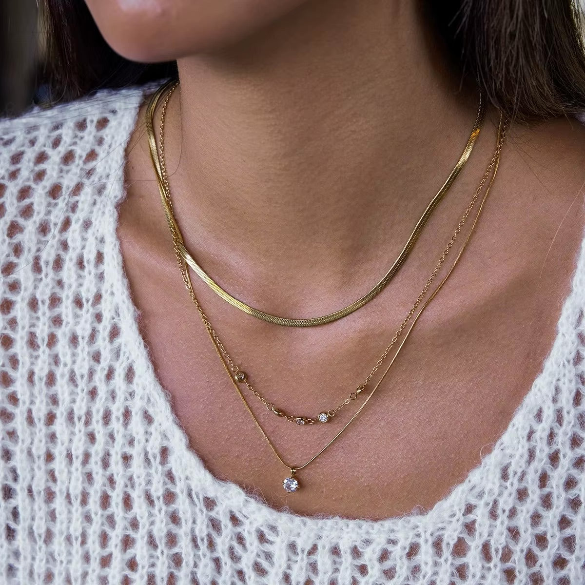 Lunelle Layered Zircon Necklace