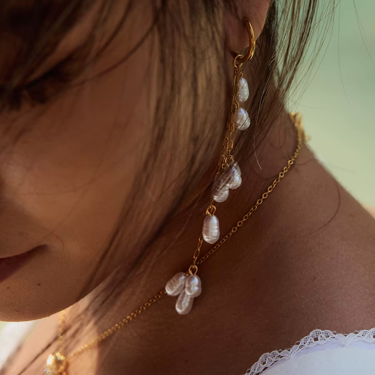 Elara Pearl Drop Earrings