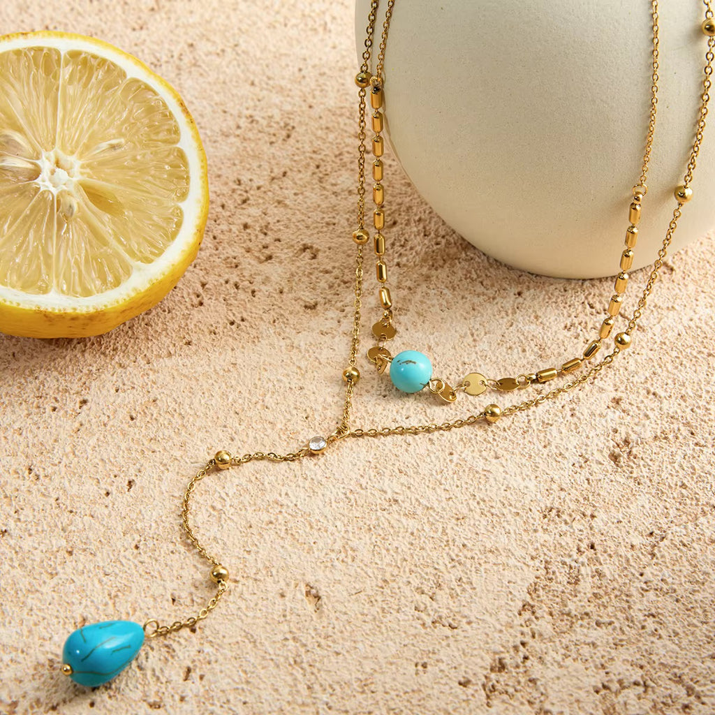 Azelle Turquoise Layered Necklace