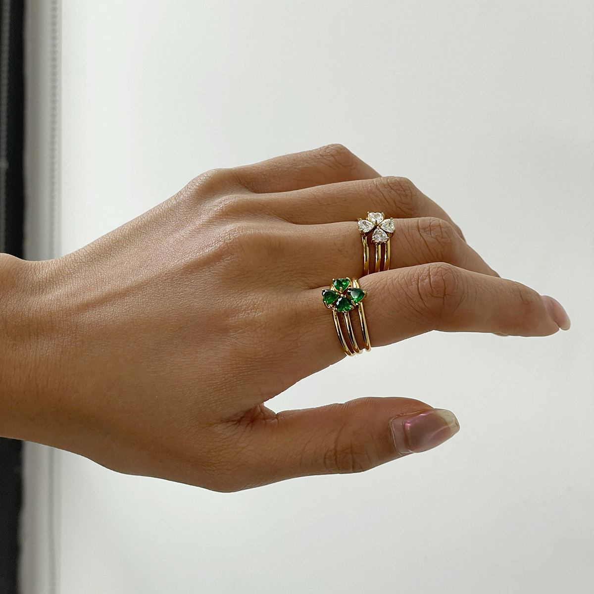 Floréa Ring Set – Emerald