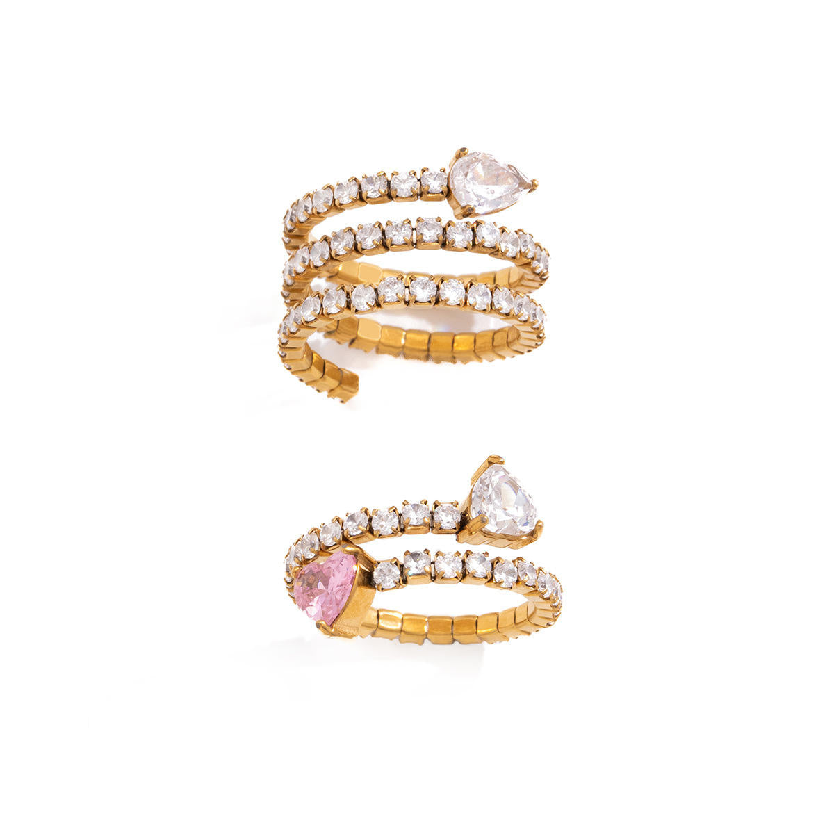 Lunara Spiral Zircon Ring