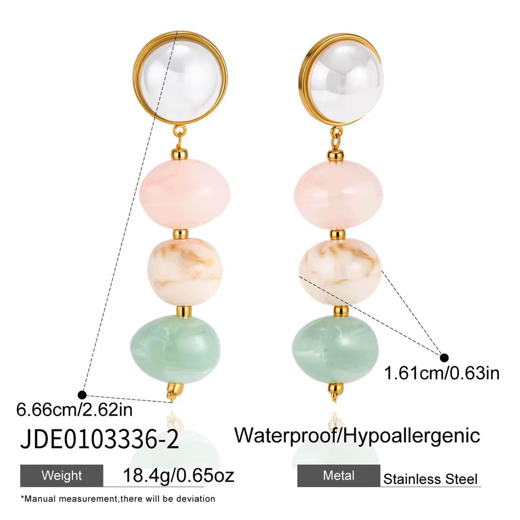 Virelia Cascade Earrings – Mint