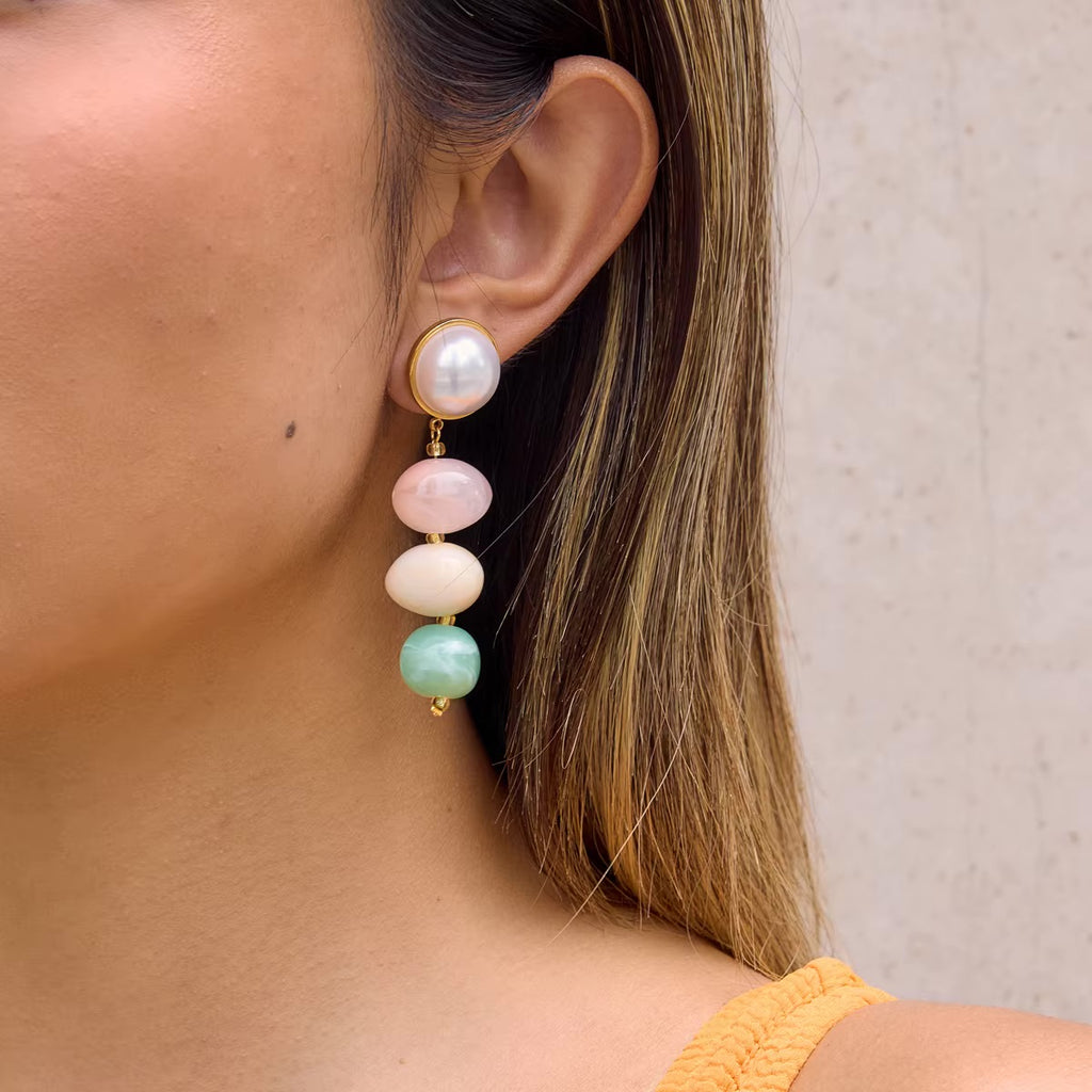 Virelia Cascade Earrings – Mint