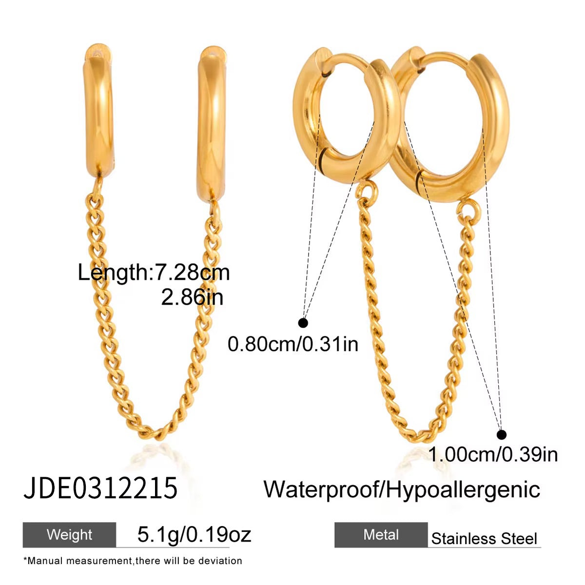 Serelle Chain Hoops Earrings