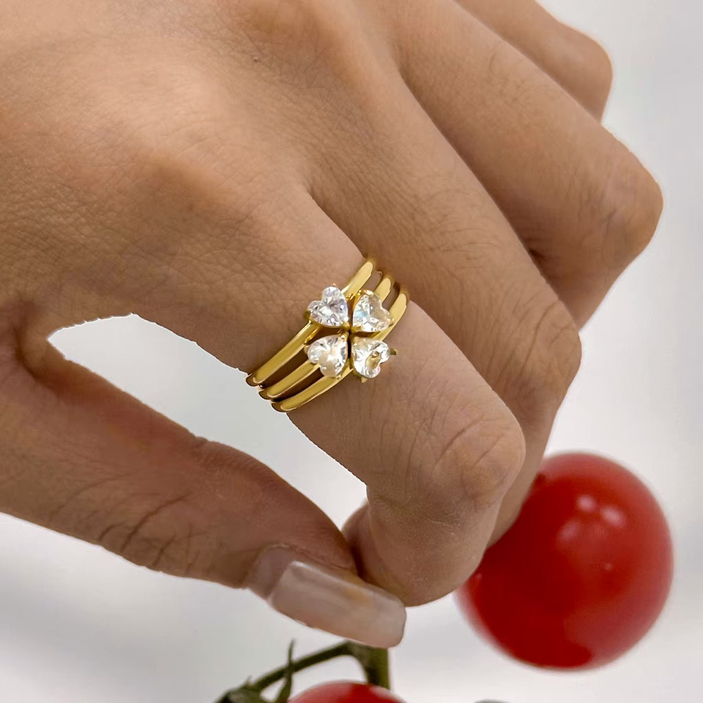 Floréa Ring Set – Emerald