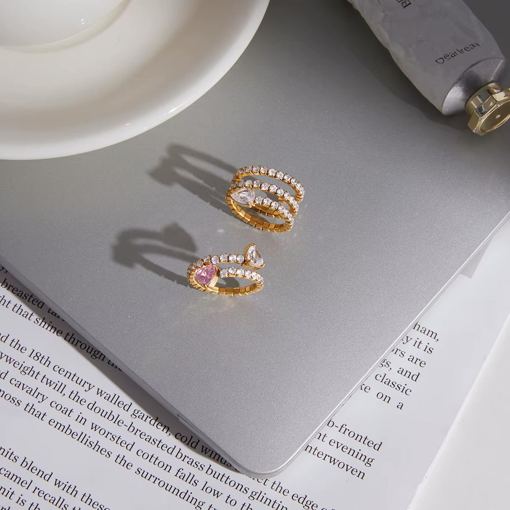Lunara Spiral Zircon Ring