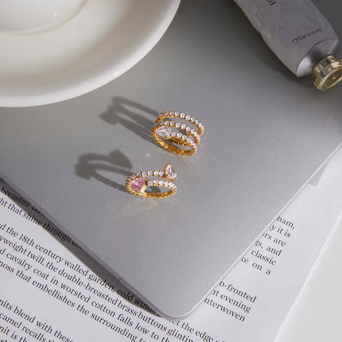 Lunara Spiral Zircon Ring