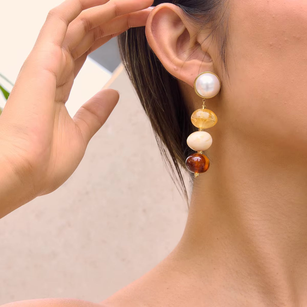 Virelia Cascade Earrings – Mint