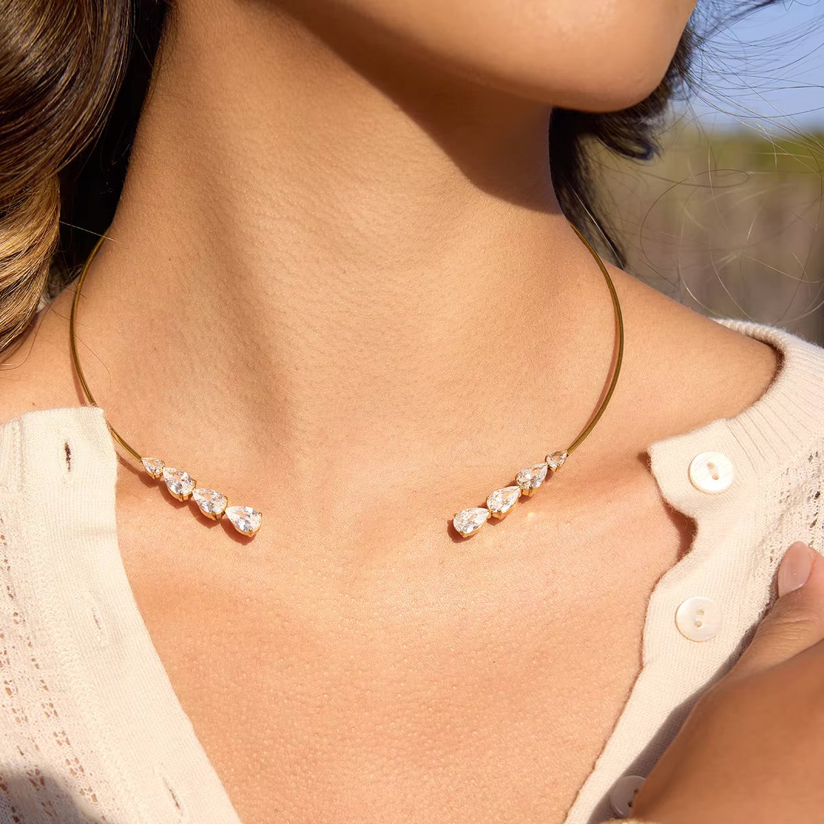 Elisse Waterdrop Necklace & Bracelet Set