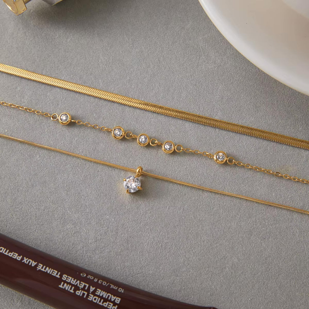 Lunelle Layered Zircon Necklace