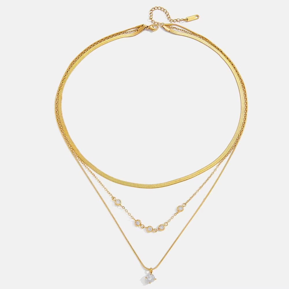 Lunelle Layered Zircon Necklace