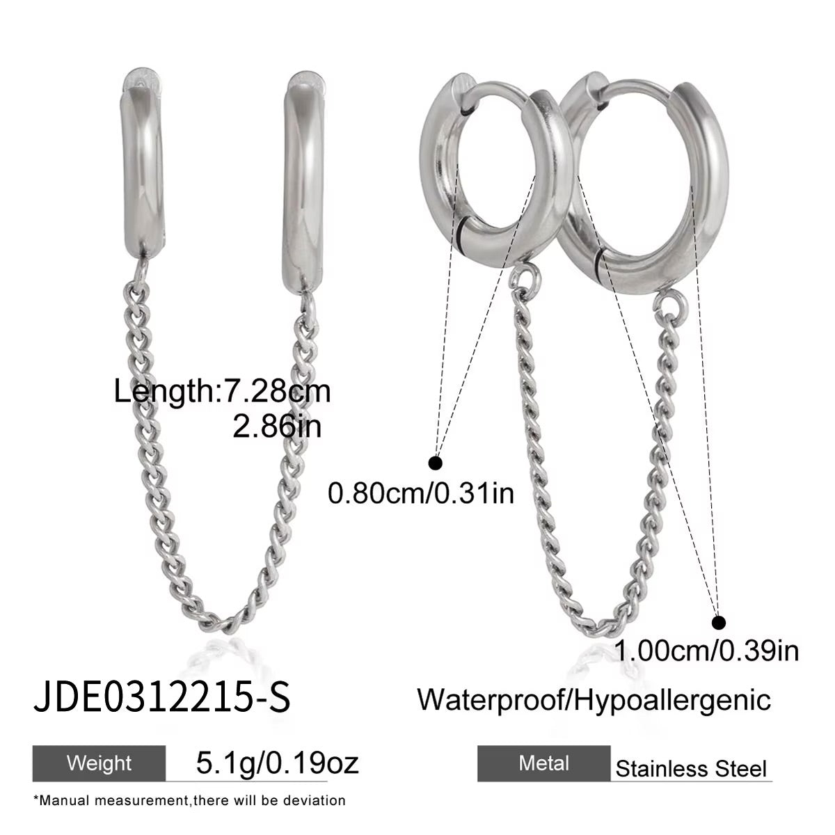 Serelle Chain Hoops Earrings