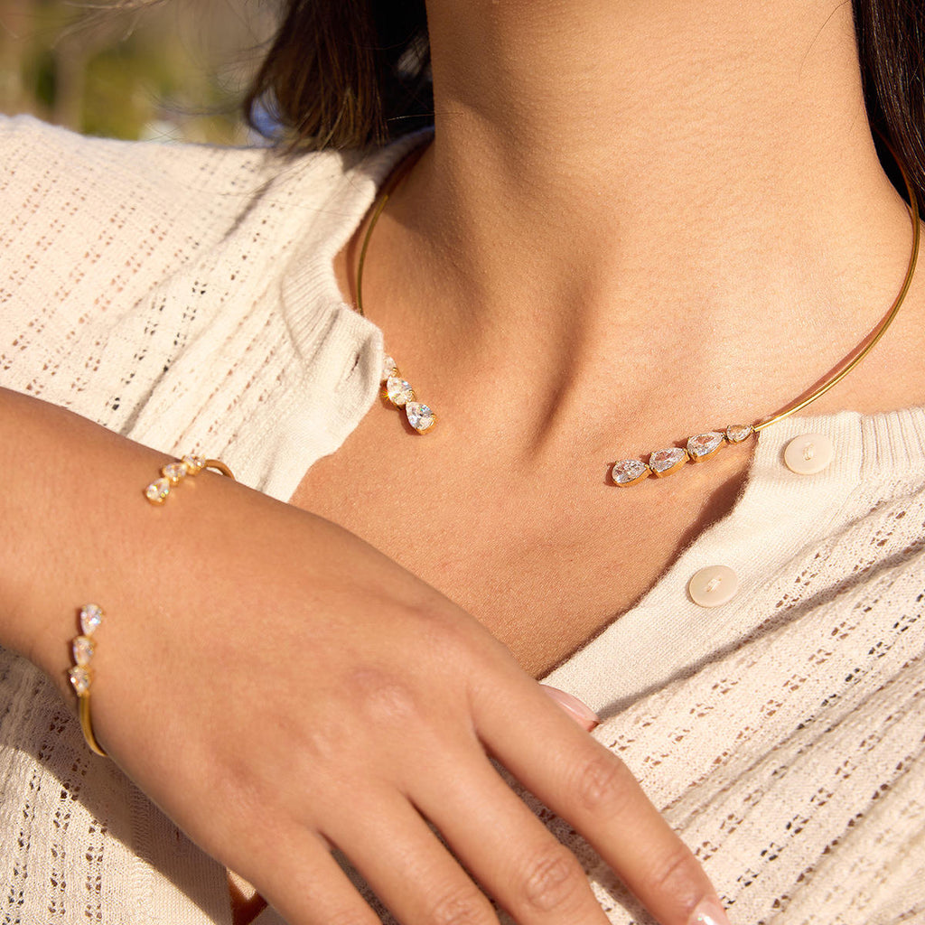Elisse Waterdrop Necklace & Bracelet Set