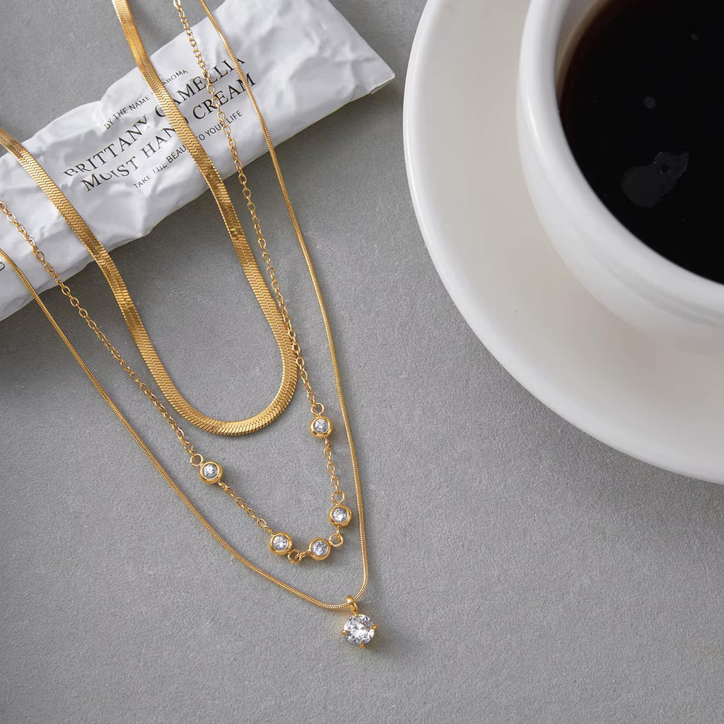 Lunelle Layered Zircon Necklace
