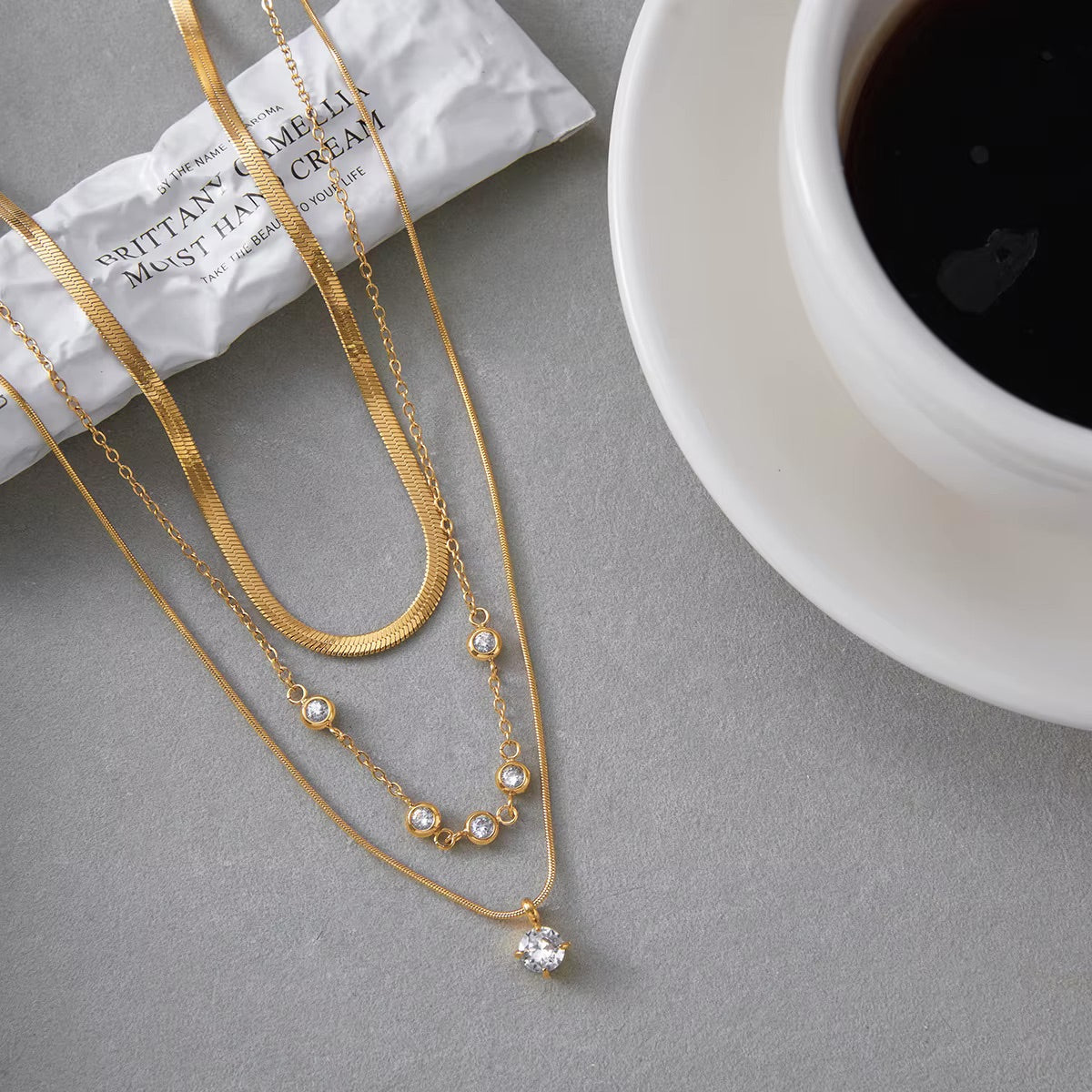 Lunelle Layered Zircon Necklace