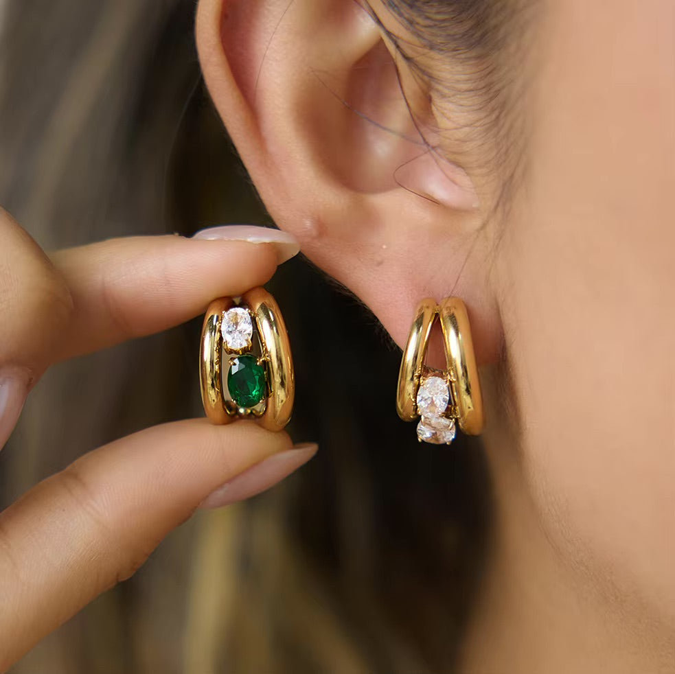 White Aurelia Earrings