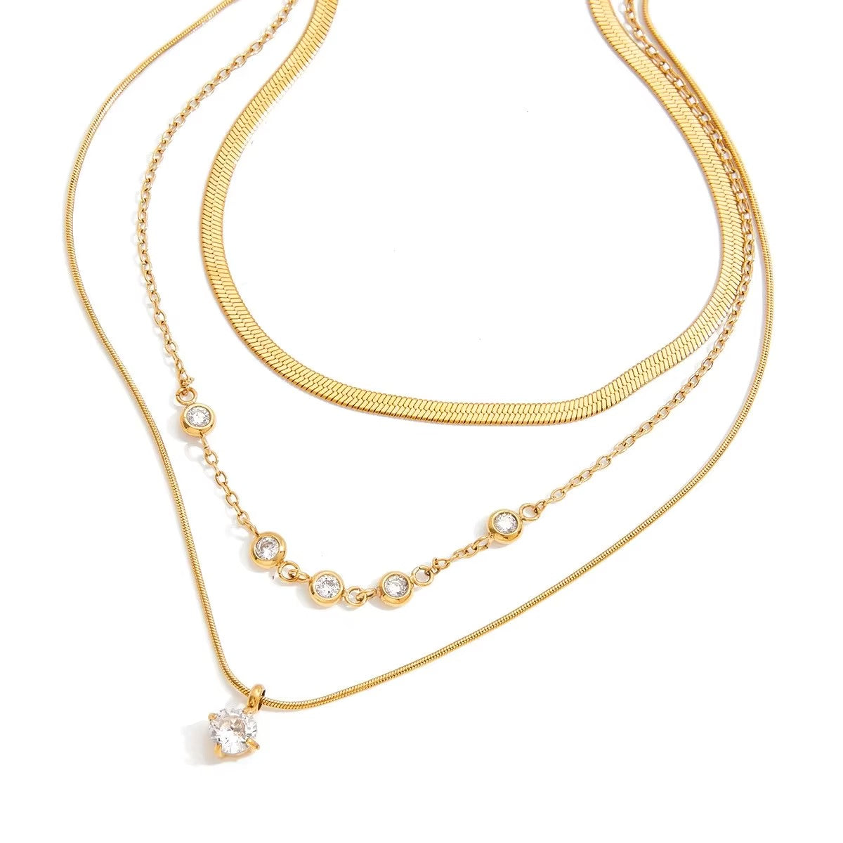 Lunelle Layered Zircon Necklace