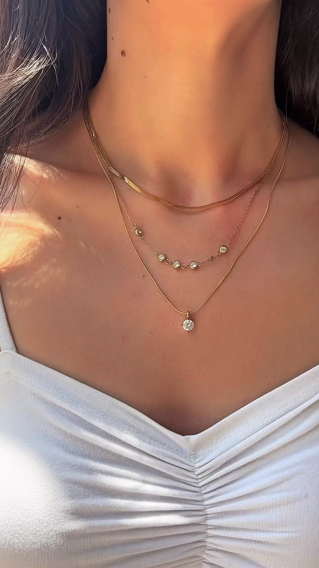 Lunelle Layered Zircon Necklace